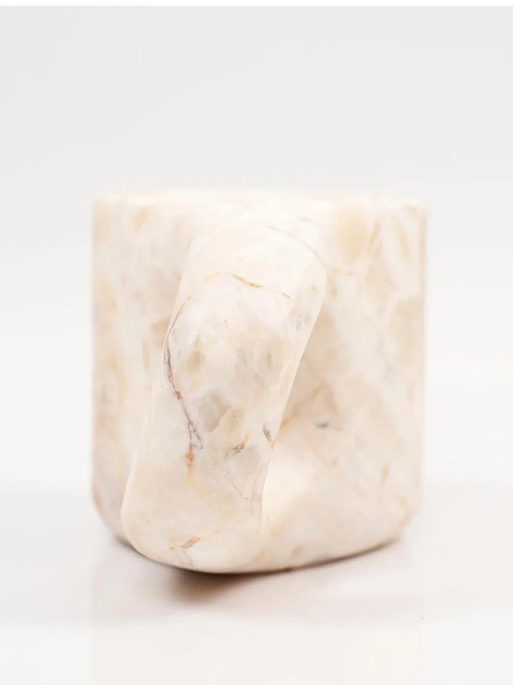 Marble Effect Stone Mug - Cream & Gold Veining